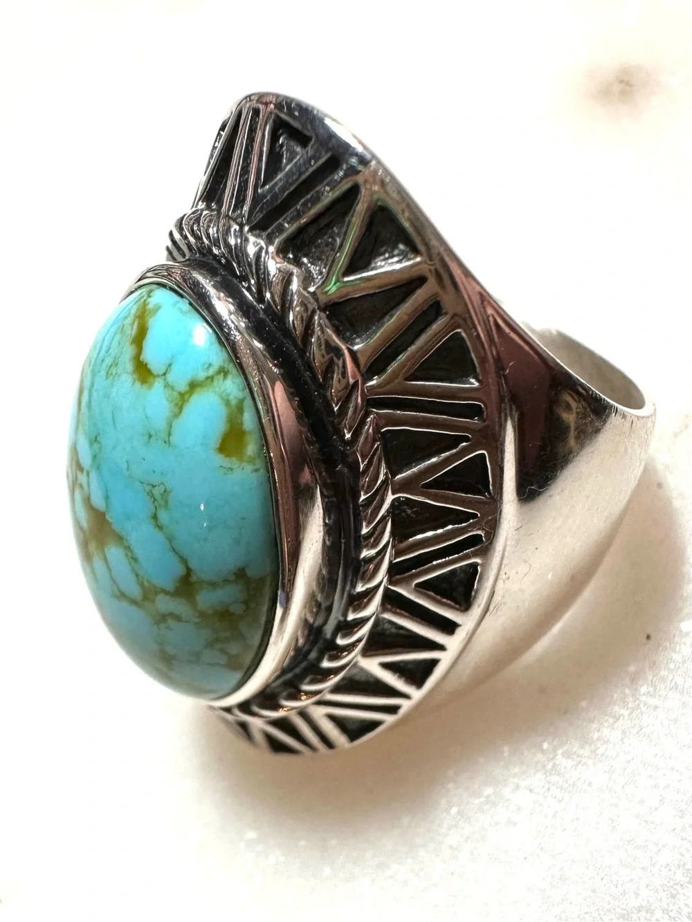 Jay King Campitos Turquoise Oval Cabochon Sterling Silver Ring